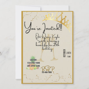 Invitación a cumpleaños de Reina