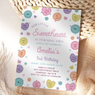 Invitación a cumpleaños de SCariño Candy Valentine