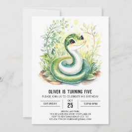 Invitación a cumpleaños de serpiente