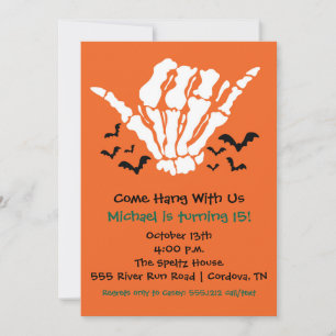 Invitación a cumpleaños de Skeleton