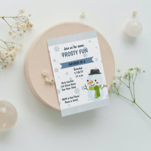 Invitación a cumpleaños de Snowman