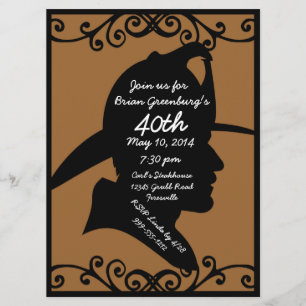 Invitación a cumpleaños del bombero