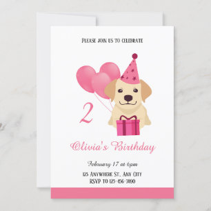 Invitación a cumpleaños del Chica de recuperación