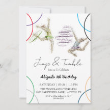 Invitación a cumpleaños del Chica de Salto Tumble