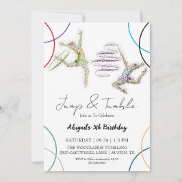 Invitación a cumpleaños del Chica de Salto Tumble