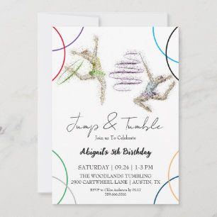 Invitación a cumpleaños del Chica de Salto Tumble