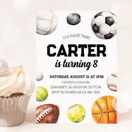 Invitación a cumpleaños deportivos