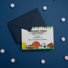 Invitación a cumpleaños deportivos
