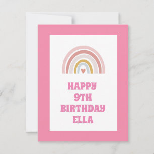 Invitación a cumpleaños feliz de arcoiris - texto