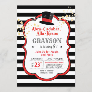 Invitación a cumpleaños mágico