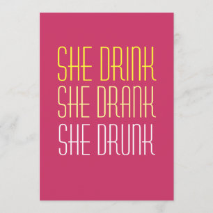 Invitación a cumpleaños número 21 - Bebida borrach