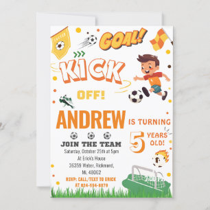 Invitación a cumpleaños personal de fútbol