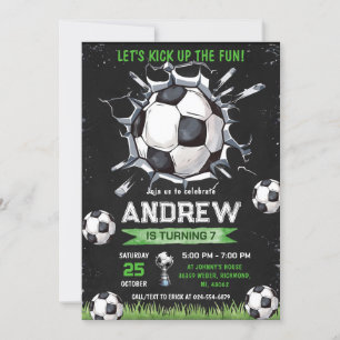 Invitación a cumpleaños personal de fútbol