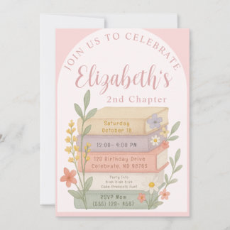 Invitación a cumpleaños temática del libro de próx