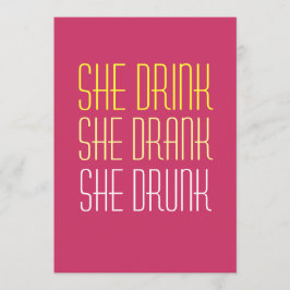 Invitación a cumplir 40 años - Bebida borracha