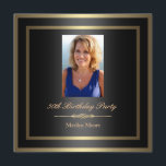 Invitación a cumplir 50 años - Foto<br><div class="desc">Si necesita colores personalizados o ayuda para crear su invitación,  no dude en ponerse en contacto conmigo en zazzlepartydepot@gmail.com. ¡Espero con ganas escuchar de ti!</div>