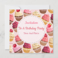 Invitación a Cupcakes de evento