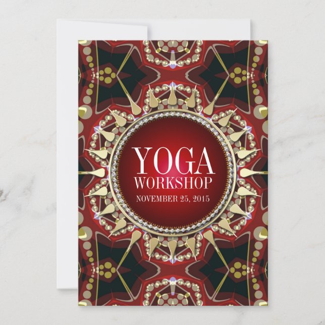 Invitación a cursillo de yoga sobre el sol de la T (Anverso)