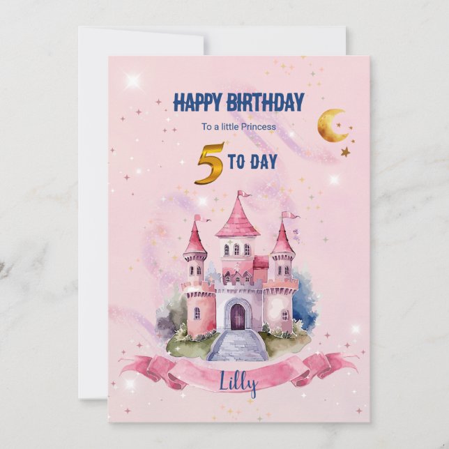 Invitación A Cute Fantasy Birthday Card (Anverso)