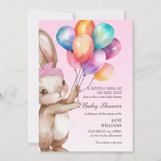 Invitación A Cute Little Girl Baby Shower Invitation