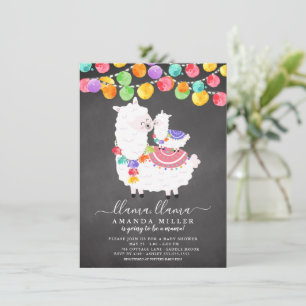 Invitación a Cute Llama Mama en Baby Shower