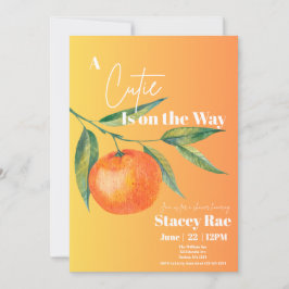 Invitación A Cutie Is On The Way Baby Shower Invitation