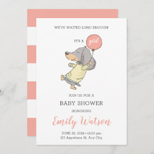 Invitación a Dachshund Baby Shower