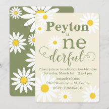 Invitación a Daisy First Birthday