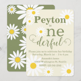 Invitación a Daisy First Birthday