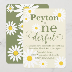 Invitación a Daisy First Birthday