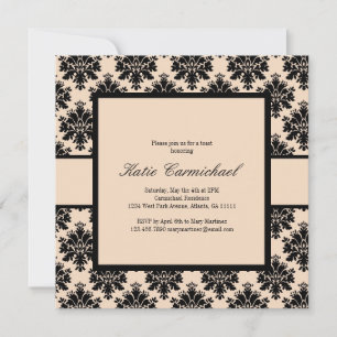 Invitación a Damasco en negro y marfil