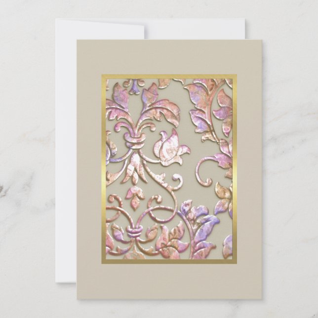 Invitación a Damasco Múltiple "Grabado en relieve" (Anverso)