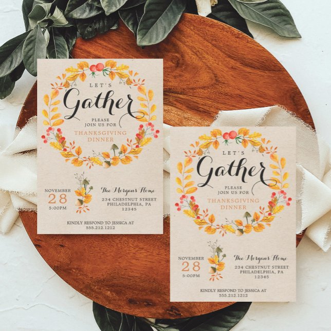 Invitación a dar Acción de Gracias - Cena de Acció (Subido por el creador)