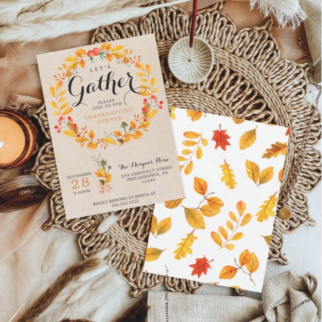 Invitación a dar Acción de Gracias - Cena de Acció (Subido por el creador)