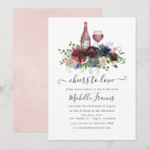 Invitación a degustación de vino tinto y rosa clar