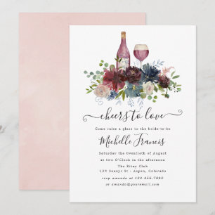 Invitación a degustación de vino tinto y rosa clar