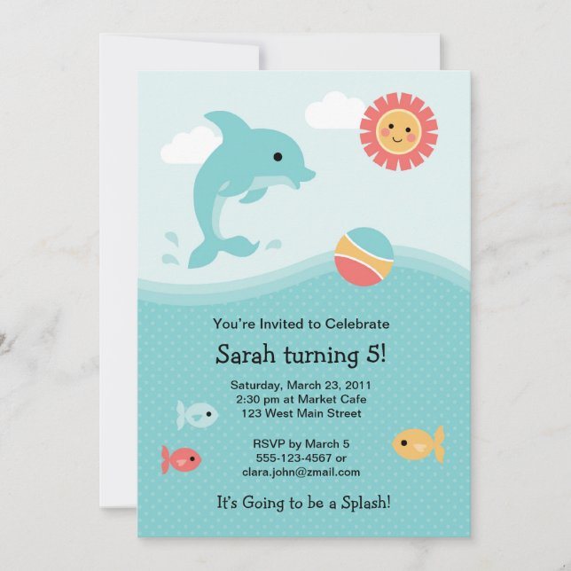 Invitación a delfines (Anverso)