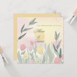 Invitación A Delicate Tulip Wedding Celebration