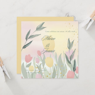 Invitación A Delicate Tulip Wedding Celebration