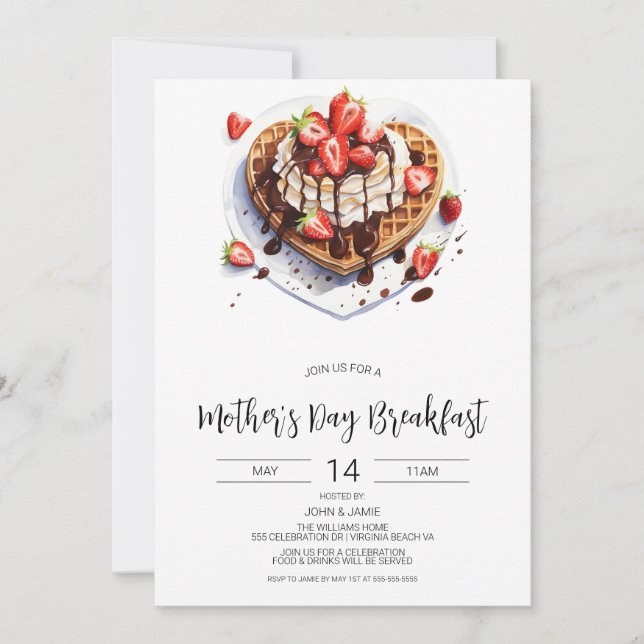 Invitación a desayunar por el Día de la Madre (Anverso)