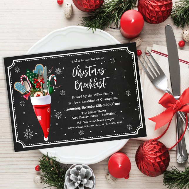 Invitación a desayuno comida cena navideña (Subido por el creador)