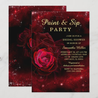 Invitación a Desayuno de Novia con Pintura y Vino