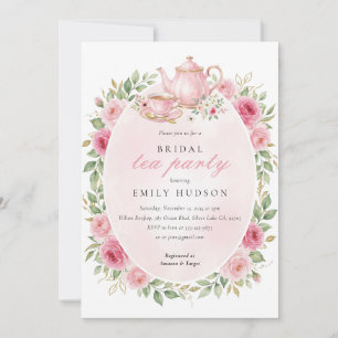 Invitación a Desayuno de Novia Hora del Té