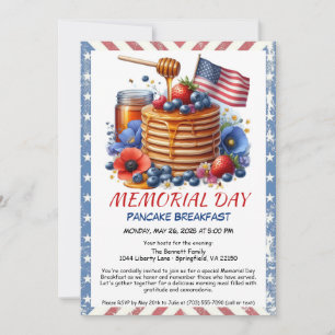 Invitación a desayuno de panqueques del Día de los