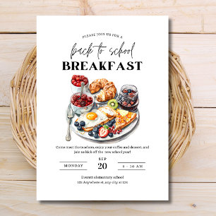 Invitación a desayuno de vuelta al cole, Desayuno 