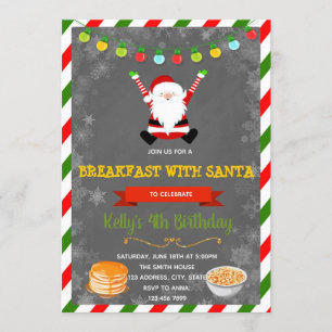 Invitación a desayuno lindo con Santa