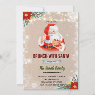 invitación a desayuno navideño con Santa