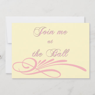Invitación a desbutante de shell rosado