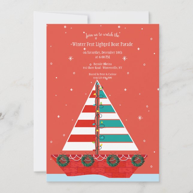 Invitación a desfile de barcos (Anverso)