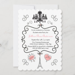 Invitación a Despedida de Soltera con Tema Parisin